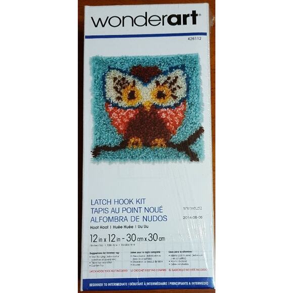 Wonderart Hoot Hoot Latch Hook Kit 12 X 12 Item # 426112. New, sealed. - Picture 2 of 9